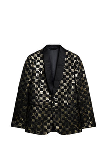 Men | Lenny S Iris Check Blazer | Black