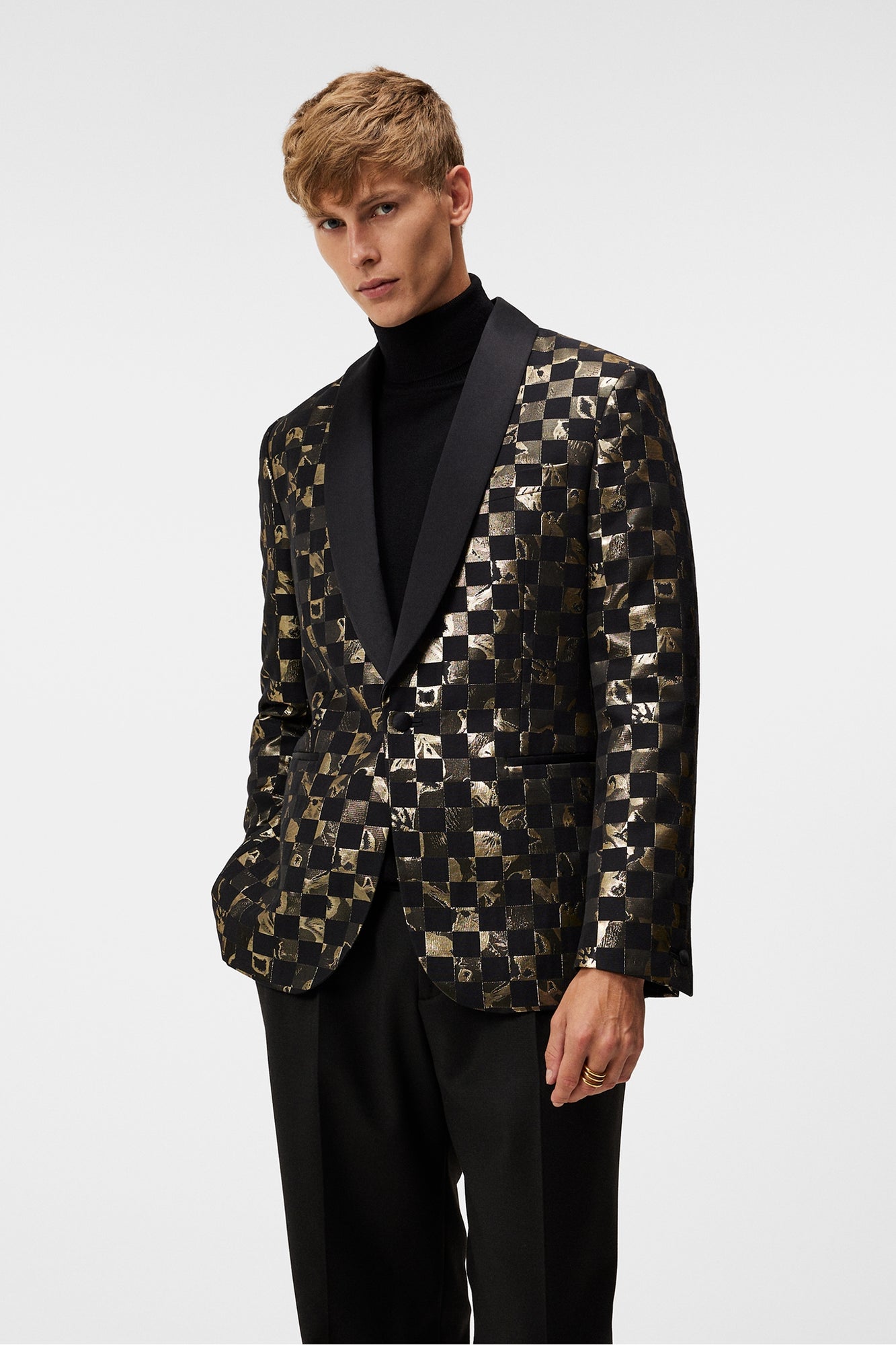 Men | Lenny S Iris Check Blazer | Black