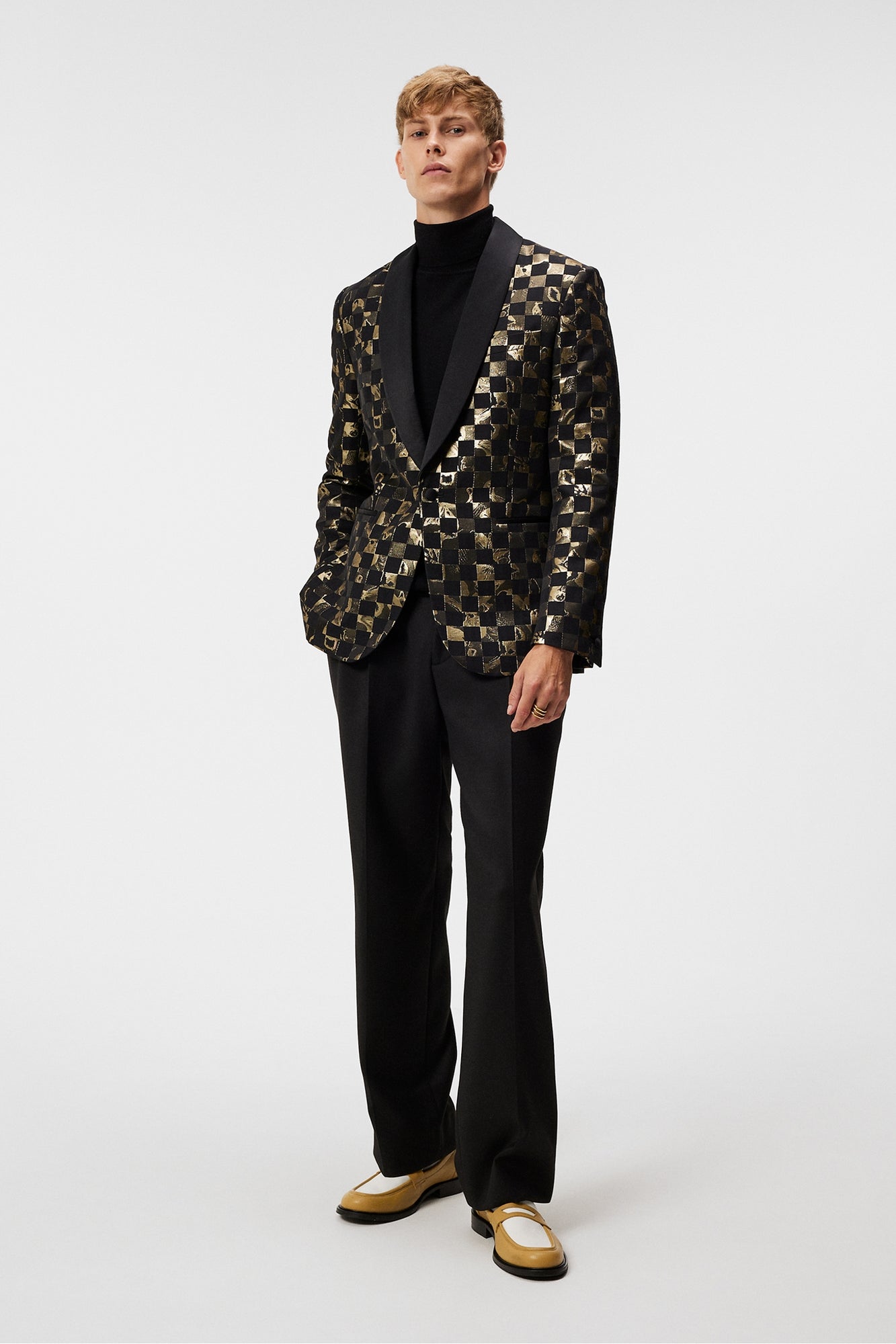 Men | Lenny S Iris Check Blazer | Black