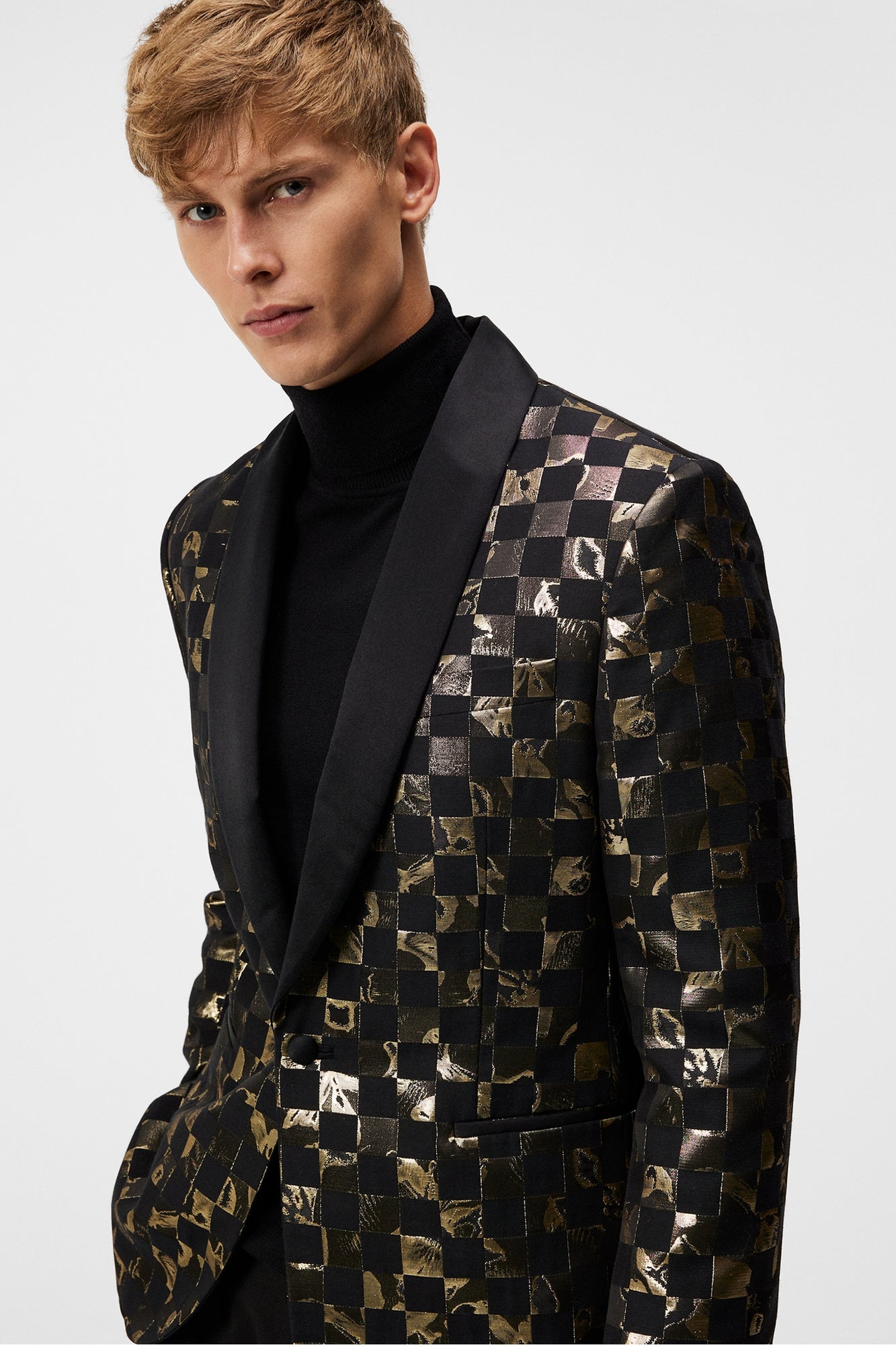 Men | Lenny S Iris Check Blazer | Black