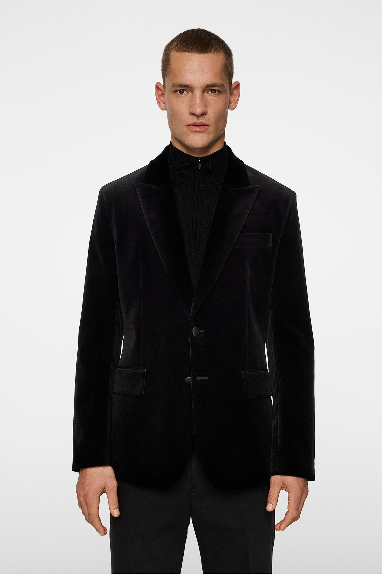 Men | Lenny S Velvet Blazer | Black