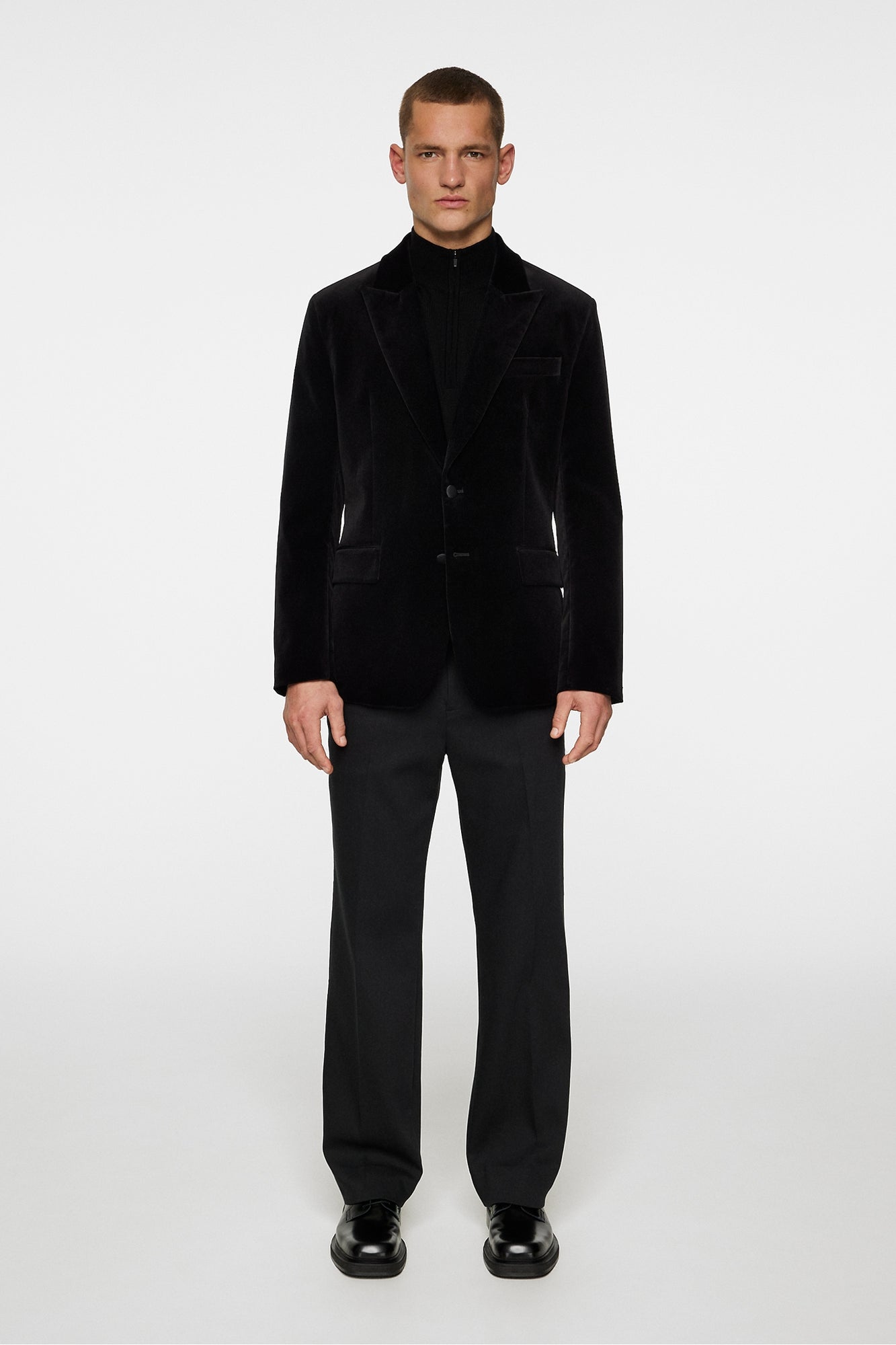 Men | Lenny S Velvet Blazer | Black