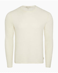 Men | Linen Cashmere Rollneck Sweater | White