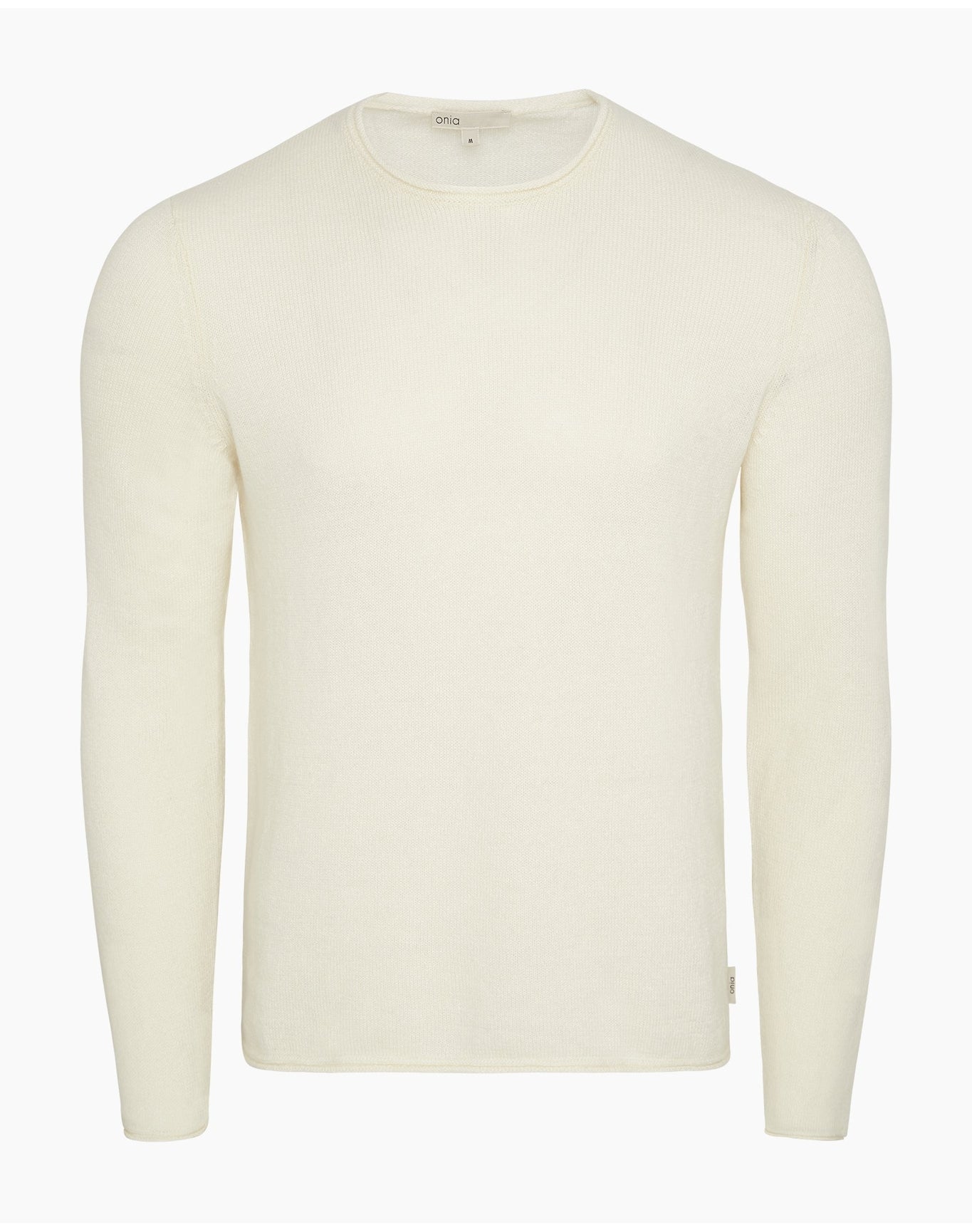 Men | Linen Cashmere Rollneck Sweater | White