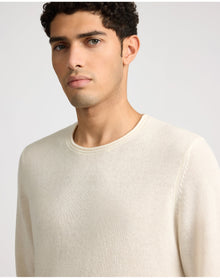 Men | Linen Cashmere Rollneck Sweater | White