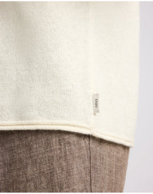 Men | Linen Cashmere Rollneck Sweater | White