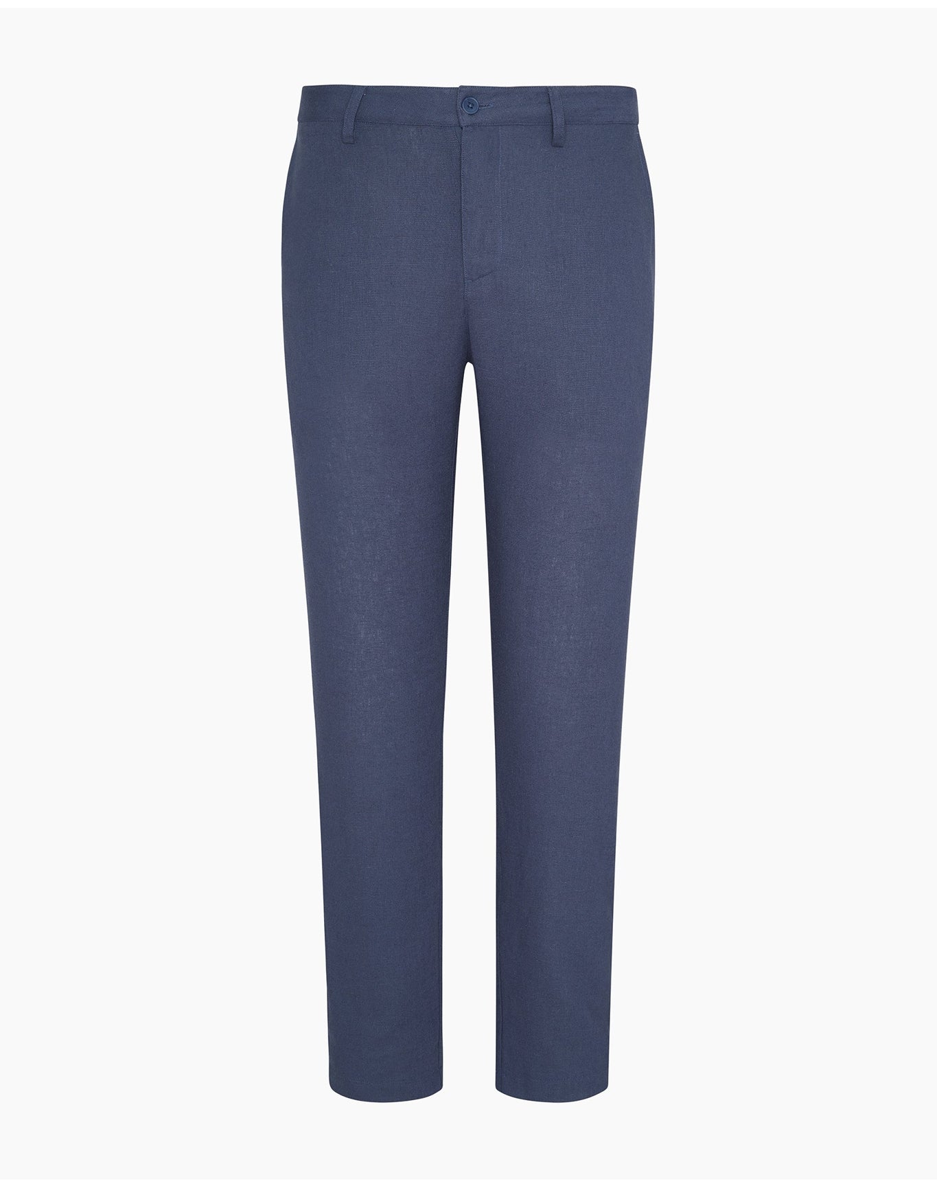 Men | Linen Flat Front Pant | Vintage Indigo