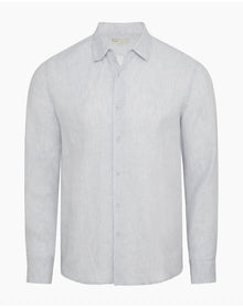 Men | Linen Long Sleeve Shirt | Light Grey