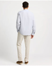 Men | Linen Long Sleeve Shirt | Light Grey
