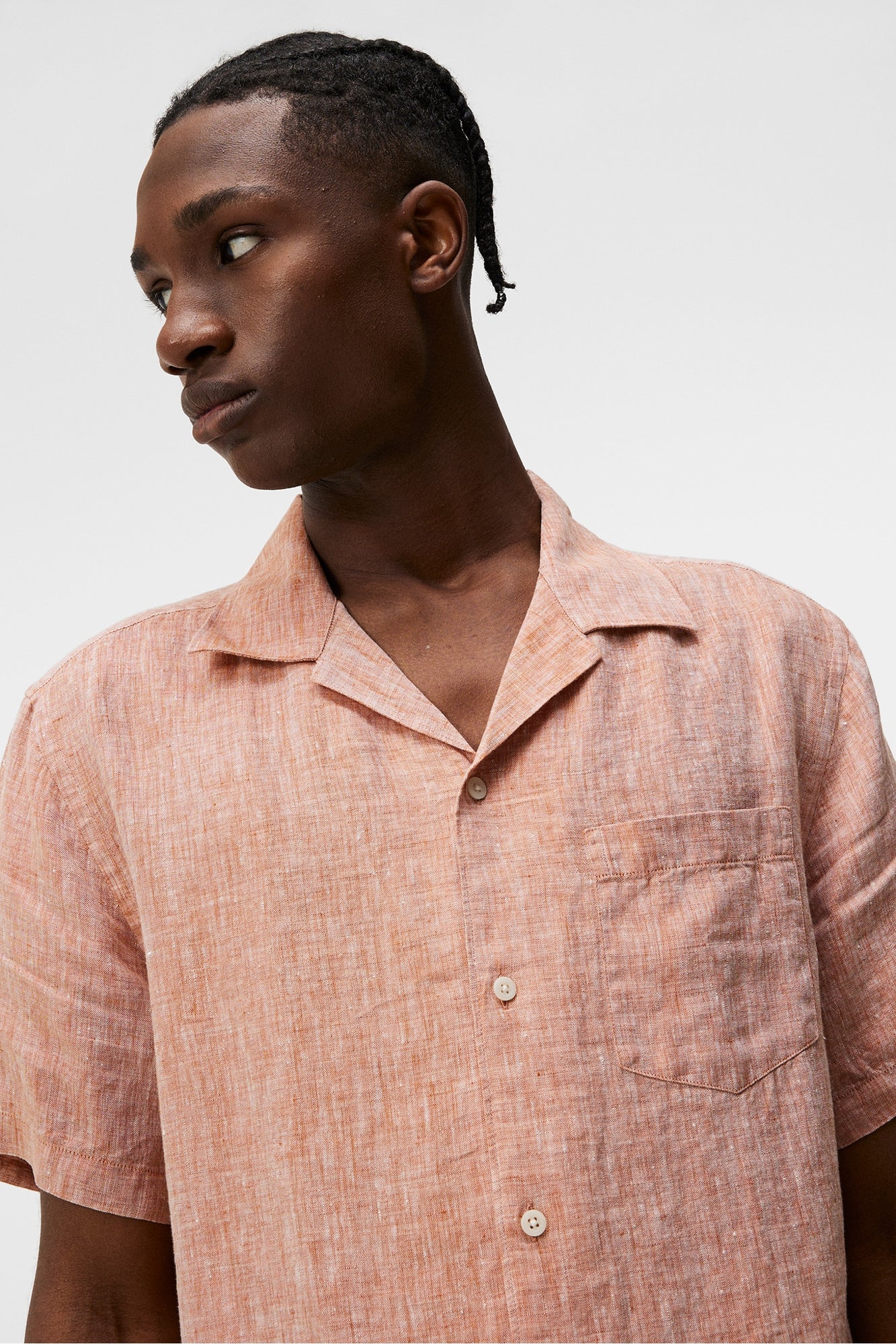 Men | Linen Melange SS Reg Shirt | Minimal