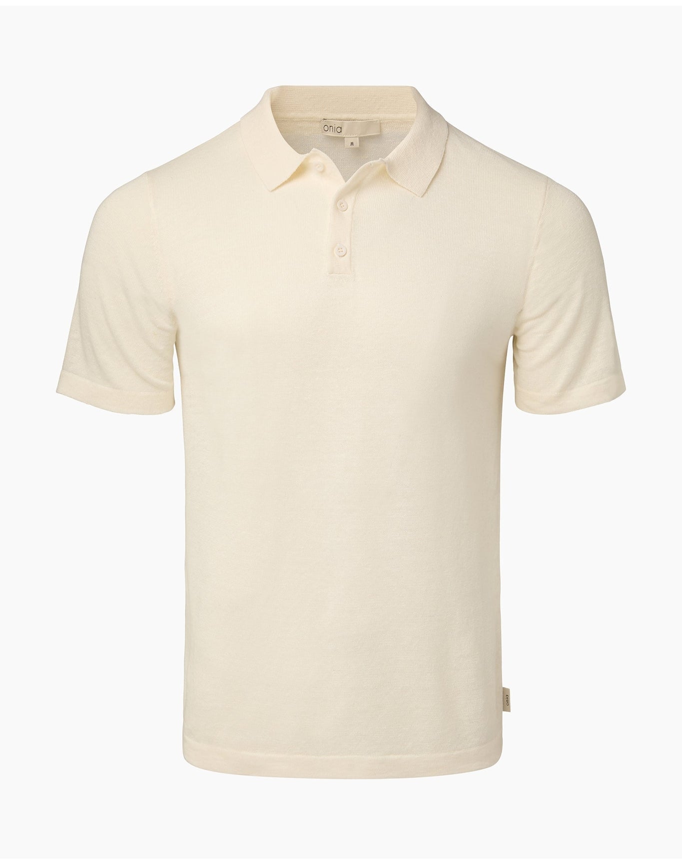 Men | Linen Sweater Polo | Egret
