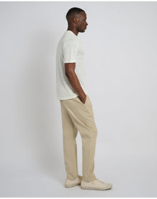 Men | Linen Sweater Polo | Egret