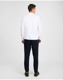 Men | Long Sleeve Pique Polo | White