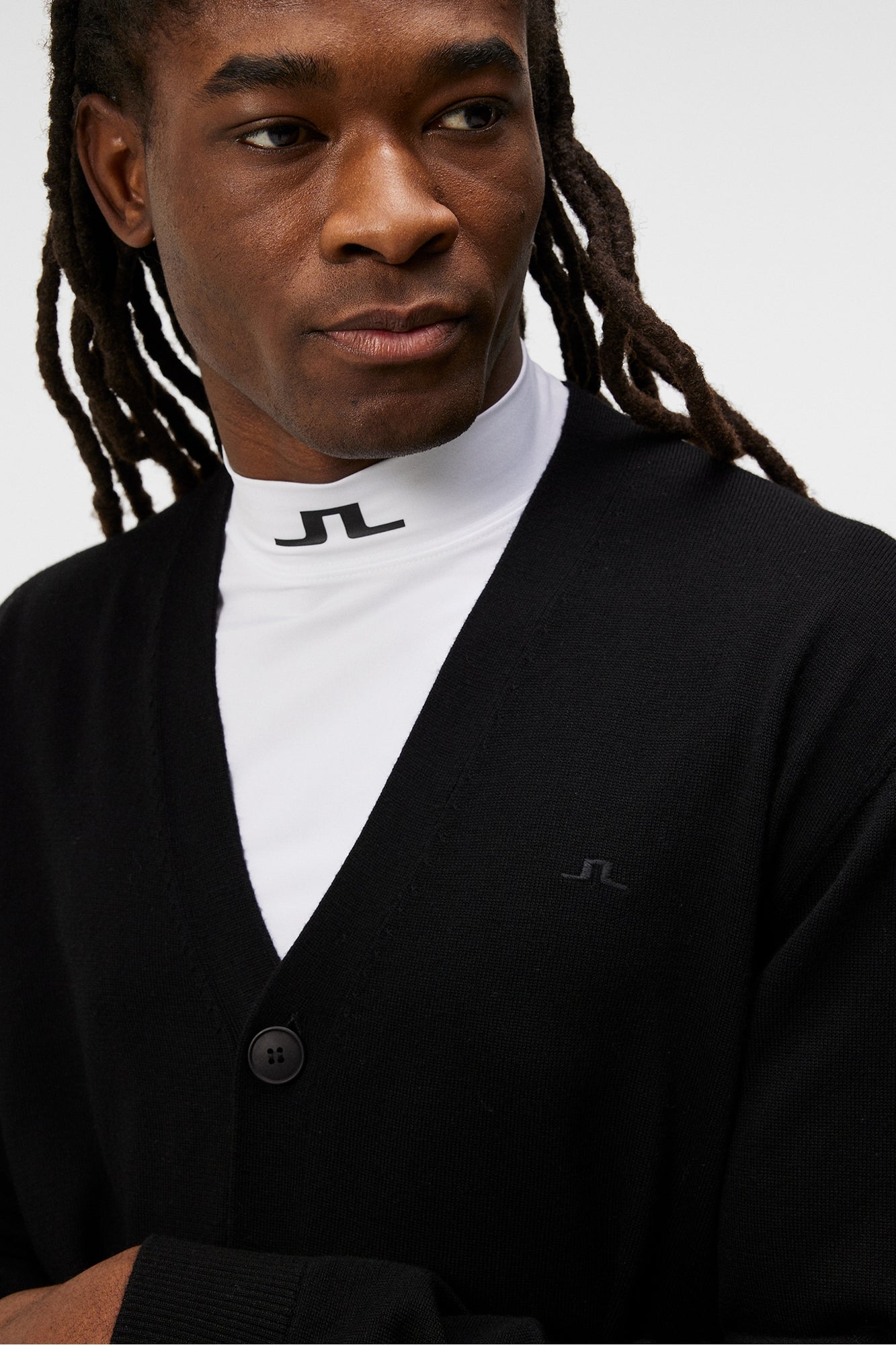 Men | Lucas Knitted Cardigan | Black (V2)