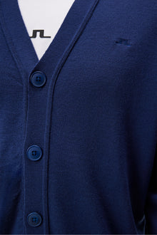 Men | Lucas Knitted Cardigan | Estate Blue
