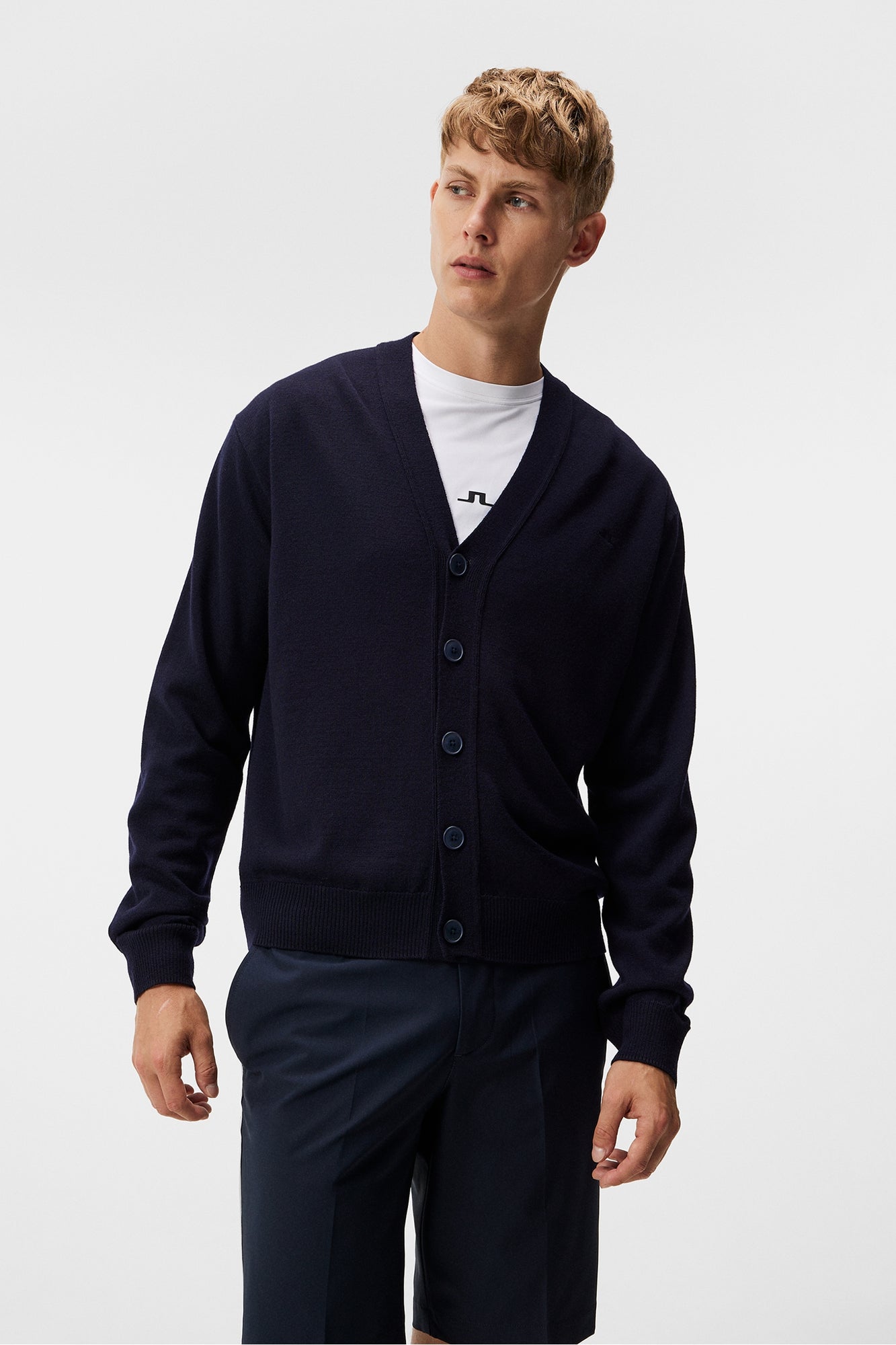 Men | Lucas Knitted Cardigan | JL Navy (V2)