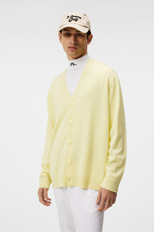 Men | Lucas Knitted Cardigan | Wax Yellow