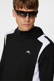 Men | Lukas Quarter Zip Hood | Black