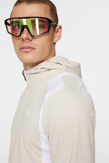 Men | Lukas Quarter Zip Hood | Moonbeam