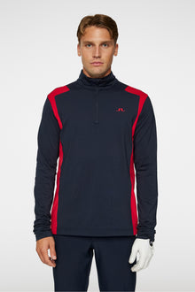 Men | Lukas Quarter Zip Mid Layer | Barbados Cherry