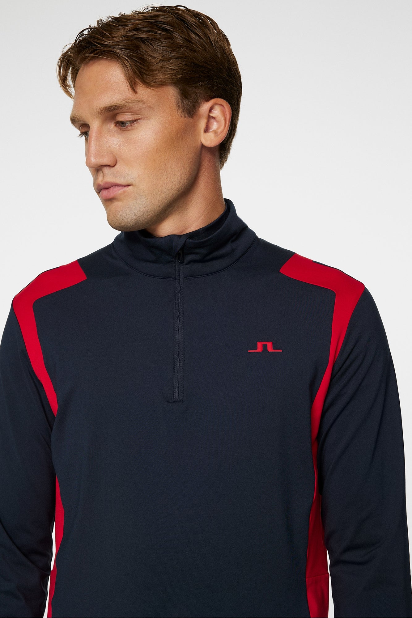 Men | Lukas Quarter Zip Mid Layer | Barbados Cherry