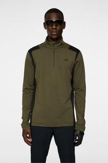Men | Lukas Quarter Zip Mid Layer | Forest Green