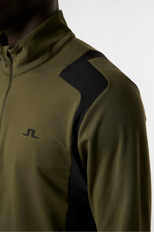 Men | Lukas Quarter Zip Mid Layer | Forest Green