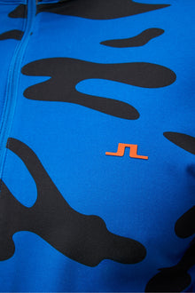 Men | Luke Print Mid Layer | Neptune Nautical Blue