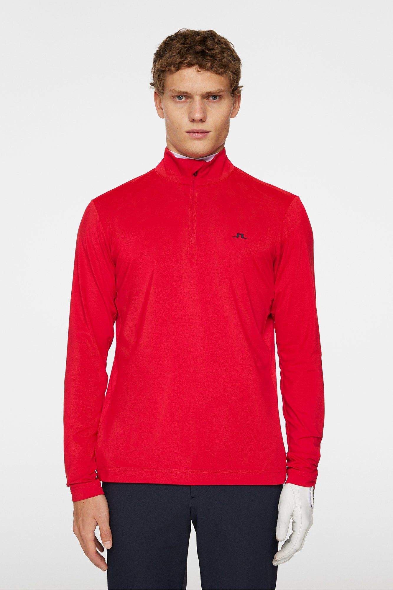 Men | Luke Quarter Zip Mid Layer | Barbados Cherry