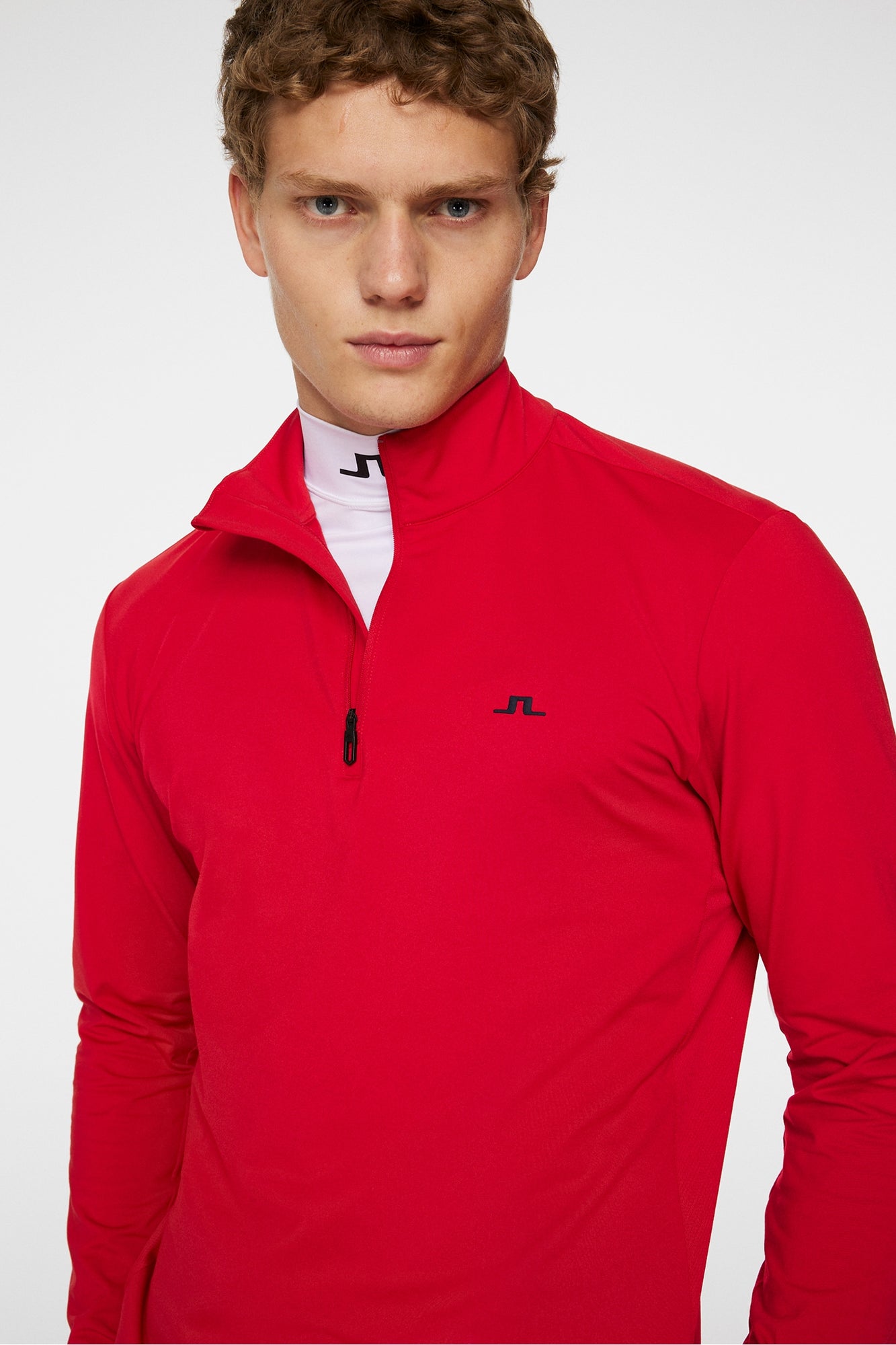 Men | Luke Quarter Zip Mid Layer | Barbados Cherry