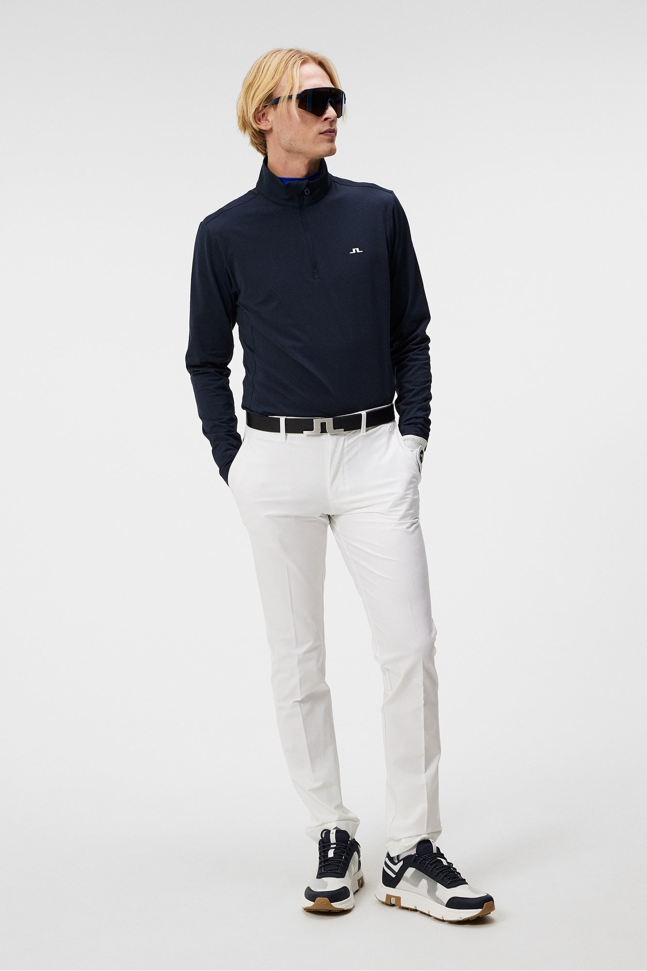 Men | Luke Quarter Zip Mid Layer | JL Navy