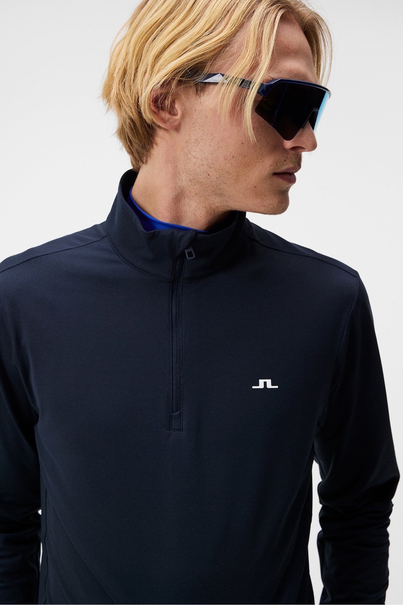 Men | Luke Quarter Zip Mid Layer | JL Navy