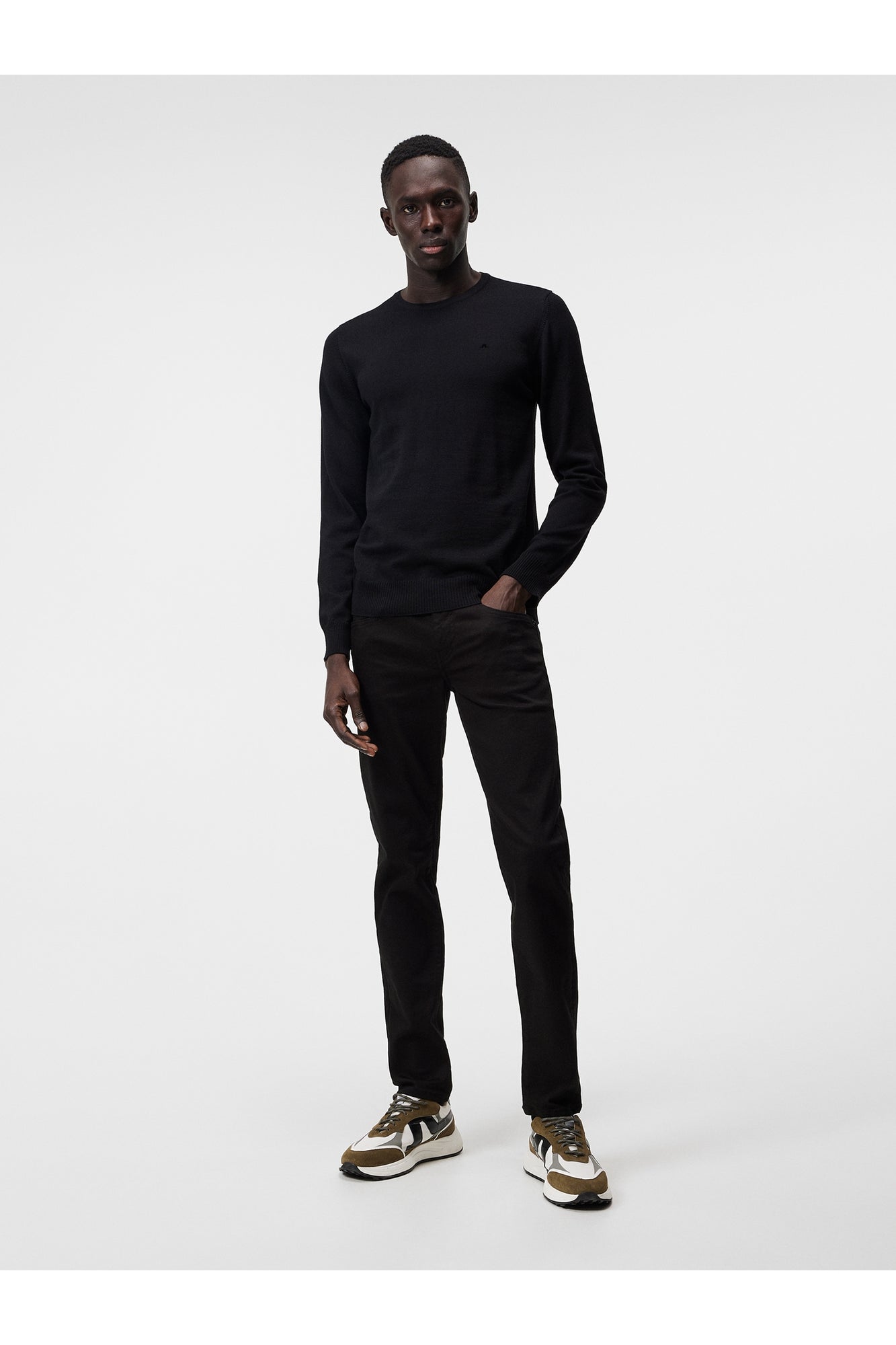 Men | Lyle Merino Creneck Sweater | Black
