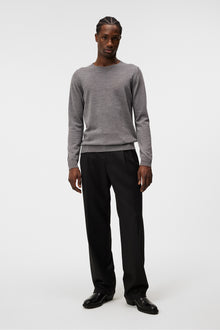 Men | Lyle Merino Creneck Sweater | Grey Melange