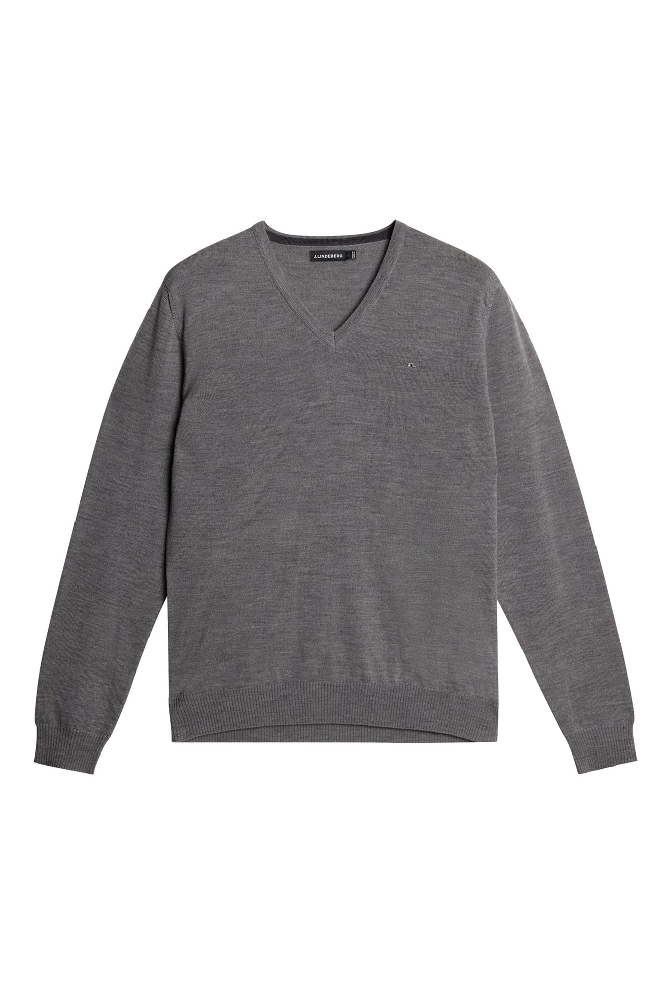 Men | Lymann Merino V-Neck Sweater | Grey Melange