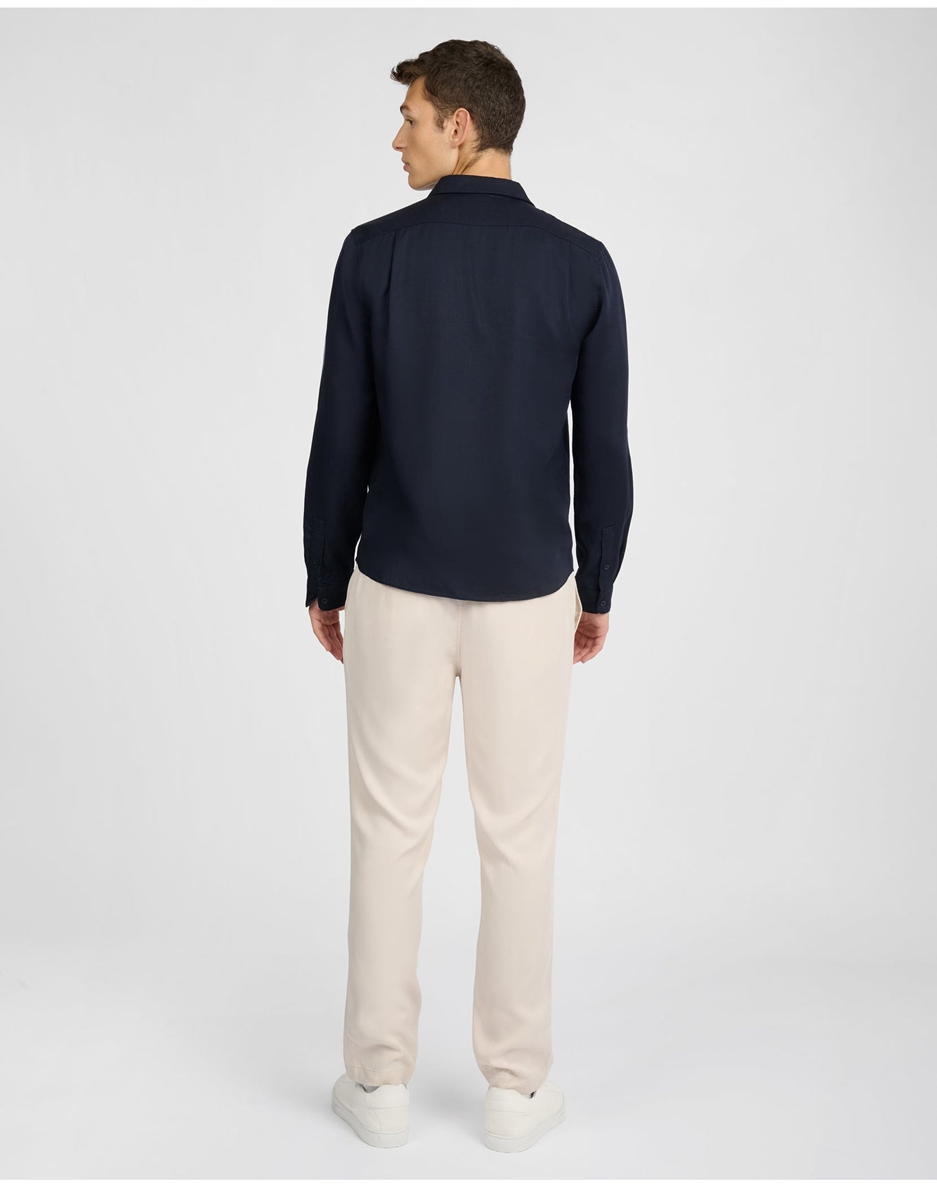 Men | Lyocell Tapered Trouser | Stone