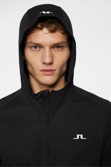 Men | Mario Quarter Zip Hood | Black