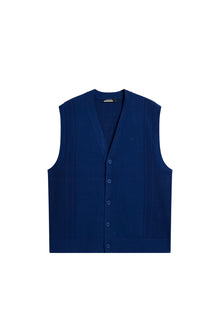 Men | Markus Knitted Vest | Estate Blue