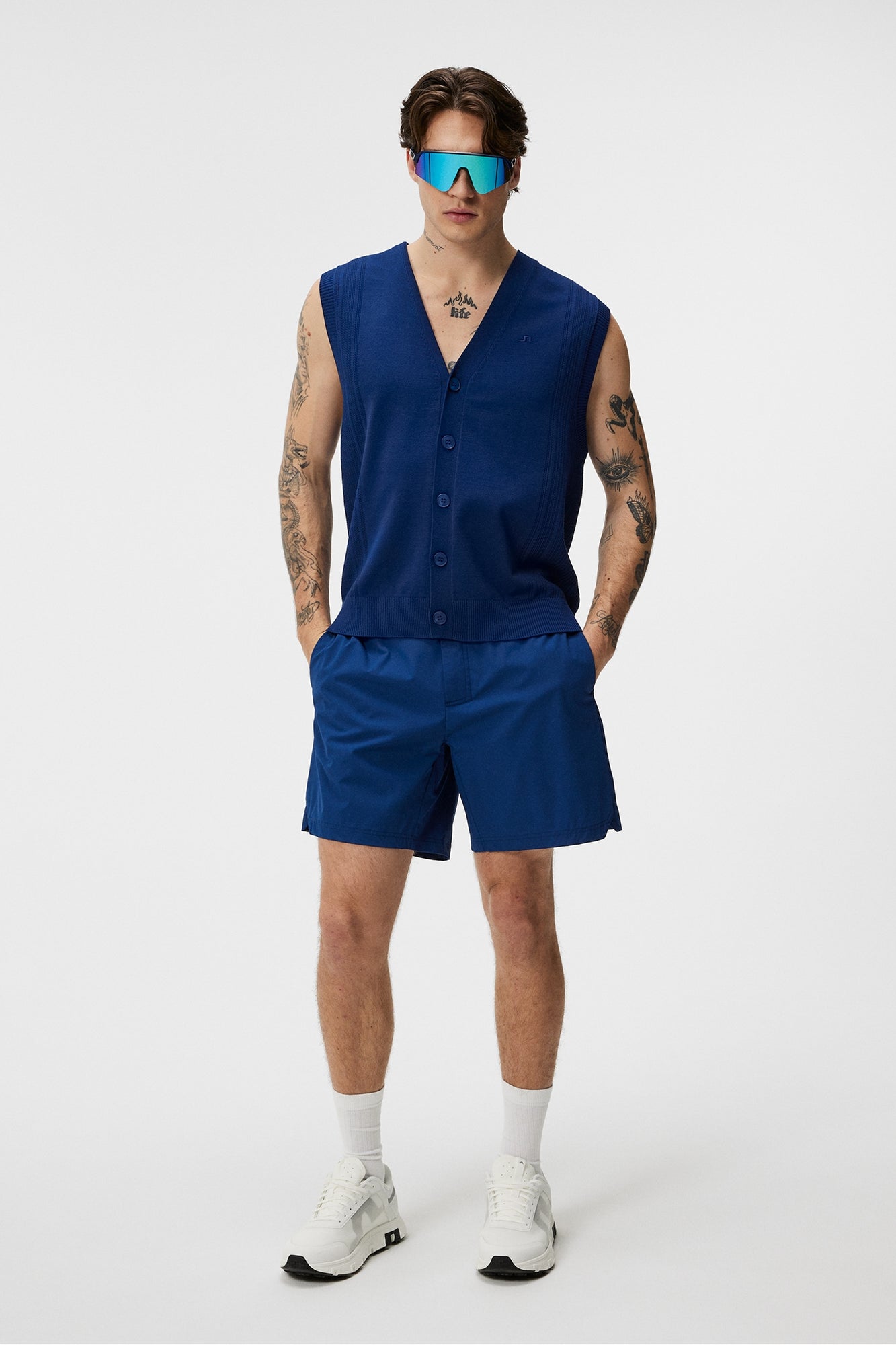 Men | Markus Knitted Vest | Estate Blue