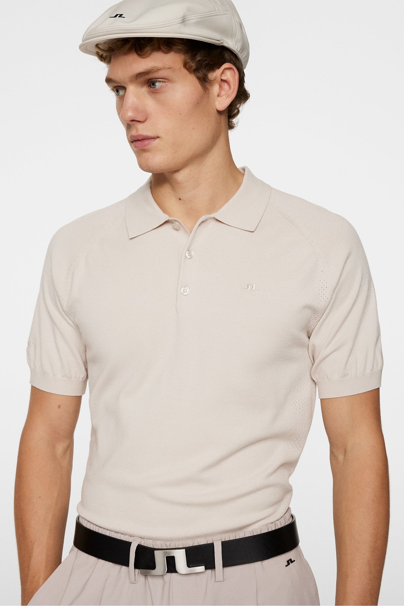 Men | Martin Knit Polo | Moonbeam