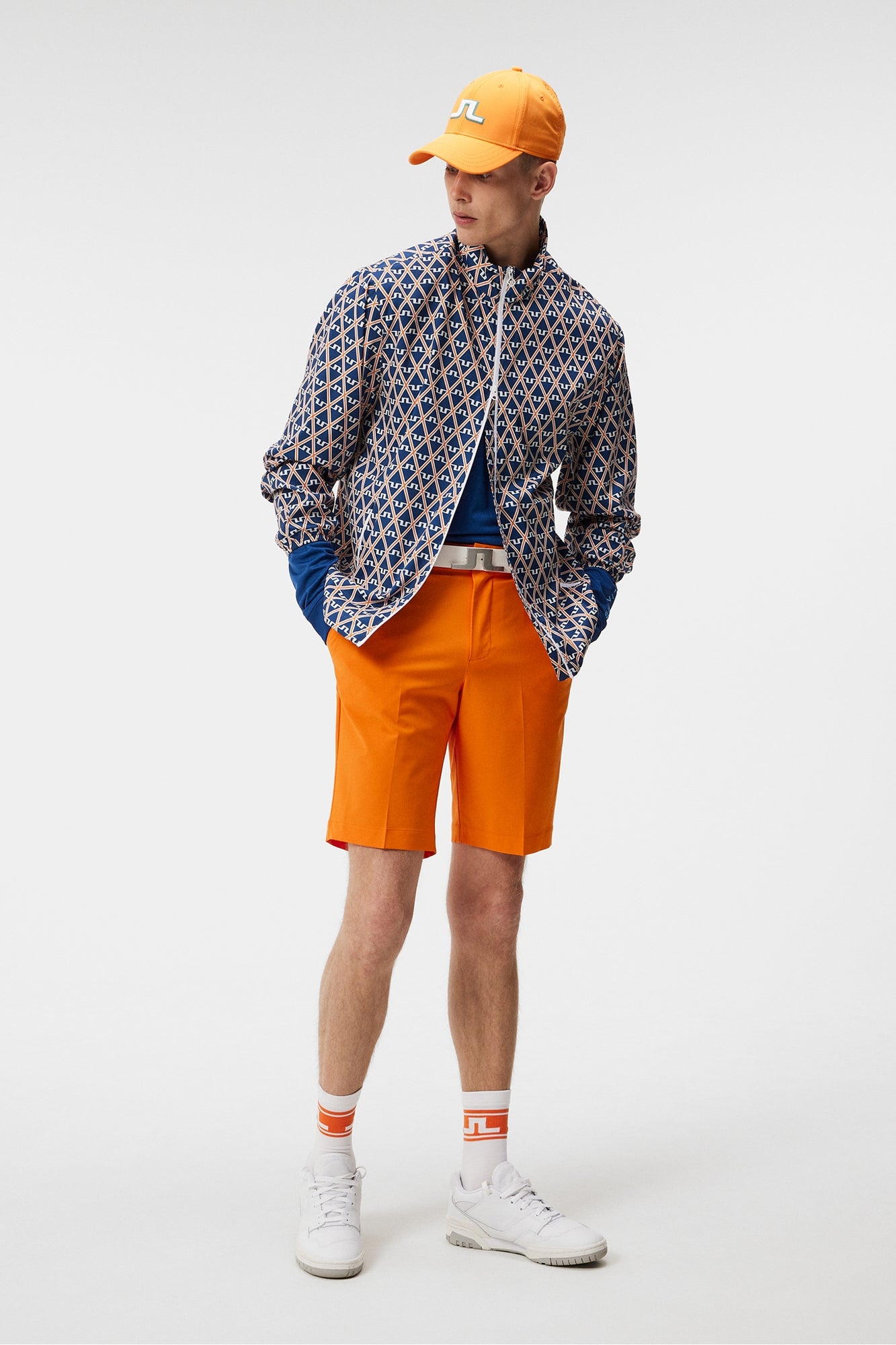 Men | Max Printed Wind Jacket | Estate Blue Diamond