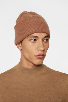 Men | Monti Cashmere Blend Beanie | Tiger Brown