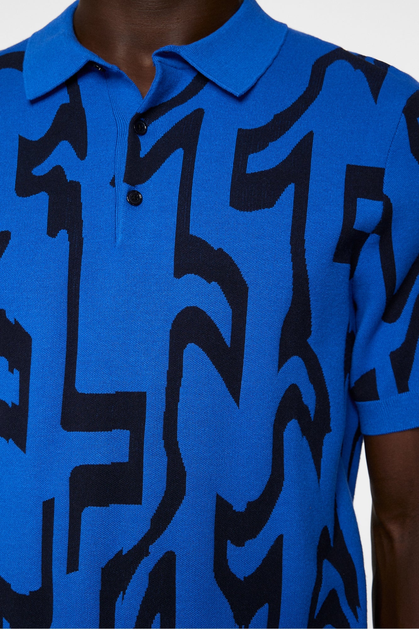 Men | Nate Jacquard Knitted Shirt | Glitch Slice Blue