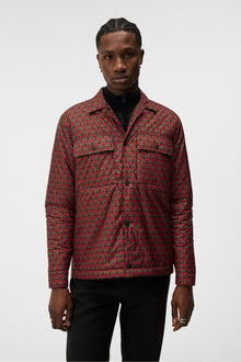Men | Nile Padded Print Overshirt | Monk Geo Black