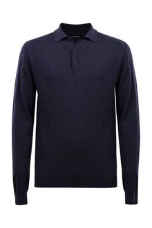 Men | Noel Light Merino Polo Shirt | JL Navy