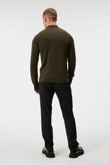 Men | Nyle Merino Zip Cardigann | Forest Green