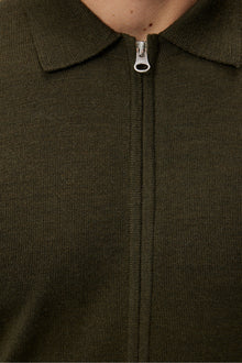 Men | Nyle Merino Zip Cardigann | Forest Green