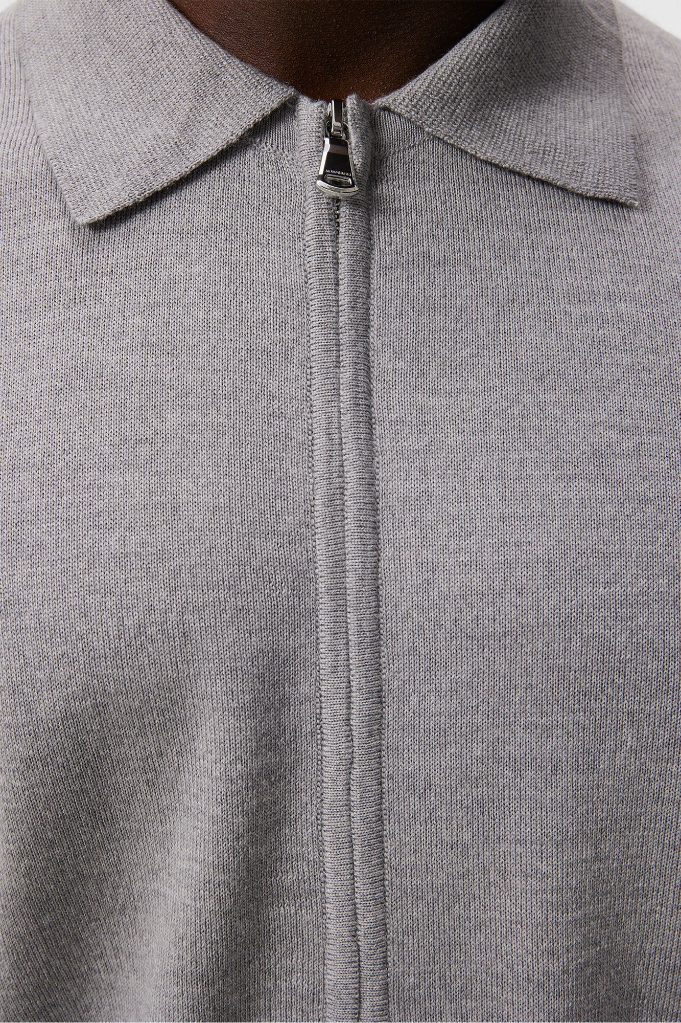 Men | Nyle Merino Zip Cardigann | Light Grey Melange