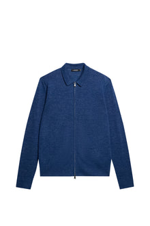 Men | Nylo Linen Blend Full Zip | Blue Quartz