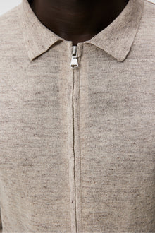 Men | Nylo Linen Blend Full Zip | Safari Beige